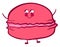 Pink cute macaron, illustration, vector