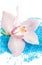Pink Cymbidium Orchid and aromatic bath salt