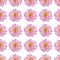 Pink dahlia flower in a repeated pattern