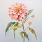 Pink Dahlia Painting: Naturalistic Animal Art In Barroco Style