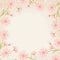 Pink daisy flowers border design element