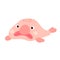 Pink deep sea Blobfish cartoon character.