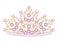 pink diadem feminine crown with jewels