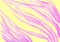 Pink diagonal abstract stripes on a yellow background. Watercolor gentle smooth wavy curved lines. Hand drawing.