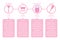 Pink diagram with epilation types and icons with copy space for text