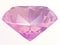 Pink diamond side view 3D illustration