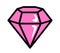 Pink Diamond sticker of 80s retro comic style