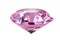 Pink diamond on white background