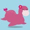 pink dinosaurs pink dinosaur sitting 09