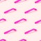 Pink disposable woman razor repeat seamless pattern on light pastel background. Hair removing, epilation procedure and shaving