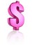 Pink Dollar Currency Symbol
