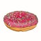 pink donut diet sweet. Vector illustration on white