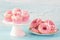 Pink donuts and cup cakes