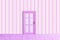 Pink door and white wall