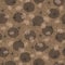 Pink dots and gray flowers on a dark brown and light brown background