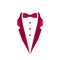 pink dotted colored bow tie tuxedo collar icon. Element of evening menswear illustration. Premium quality graphic design icon. Sig