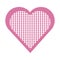 Pink dotted heart love passion romantic isolated icon design