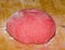 Pink dough for egg noodles