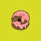 Pink doughnut funky graphic illustration
