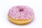 Pink doughnut isolated on white