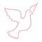 Pink dove symbol