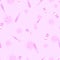 Pink dreamy seamless pattern with syringes and ampules