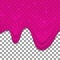 Pink dribble slime on transparent background