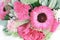 Pink dried flower bouquet background