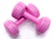 Pink dumbells