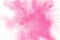Pink dust particles explosion.Pink powder splatter on white background