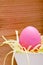 Pink dyed easter egg