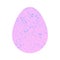 Pink egg in pastel color. Grunge stylized easter egg.