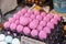 Pink eggs at a market in Hua Hin