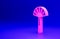 Pink Egyptian fan icon isolated on blue background. Minimalism concept. 3D render illustration