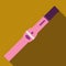 Pink electronic cigarette for smokers icon