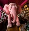 Pink Elephant at the Bar. Generative AI