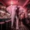 Pink Elephant at the Bar. Generative AI