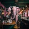 Pink Elephant at the Bar. Generative AI