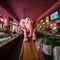 Pink Elephant at the Bar. Generative AI