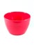 Pink empty plastic bowl isolated