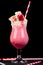 Pink Extreme milkshake with berry rasberry