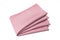 Pink fabric folded isolated.