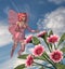 Pink Fairy with Flowers