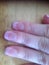 Pink fake nails