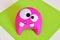 Pink felt monster - handmade toy. Fun felt crafts for kids. Quick sewing crafts for kids. Step