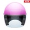 Pink Female Motorcycle Helmet with glass visor.