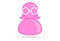 pink female profile picture, silhouette profile avatar icon symbol with glasses