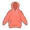 Pink female sports jacket with a hood