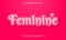 Pink feminine editable text effect and style