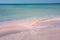Pink fine sand beach at the turquoise sea